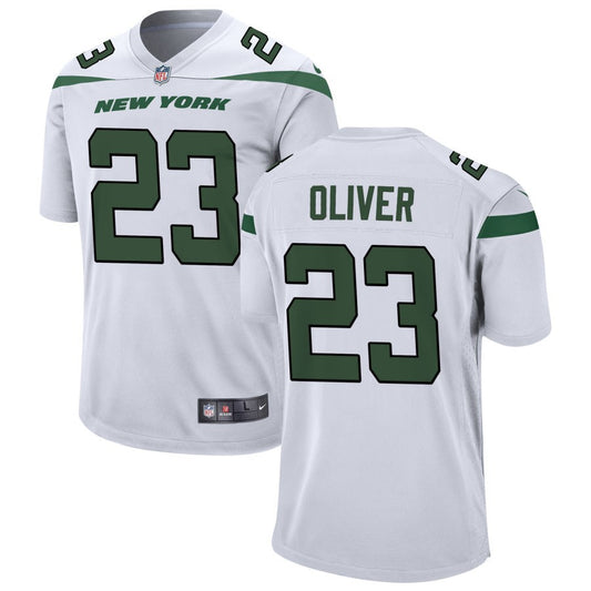 Isaiah Oliver Men's Nike White New York Jets Custom Game Jersey