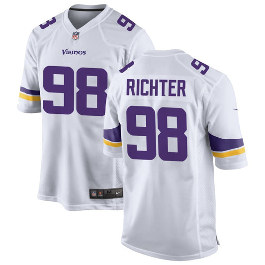 Bo Richter Men's Nike White Minnesota Vikings Custom Game Jersey