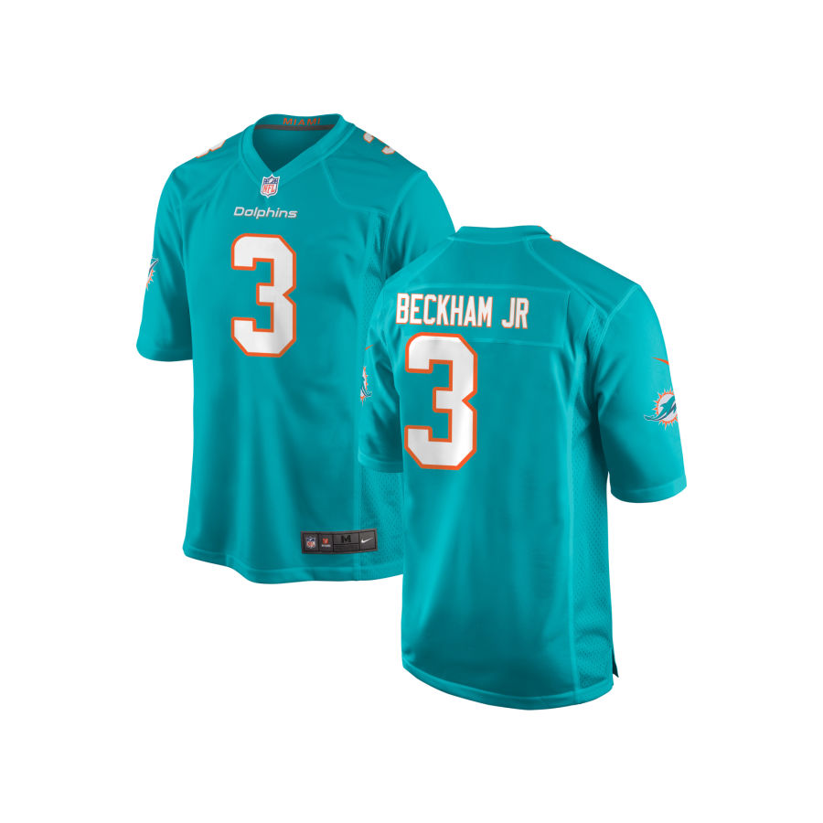 Odell Beckham Jr Youth Nike Aqua Miami Dolphins 2018 Custom Game Jersey