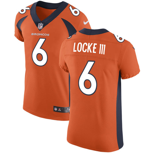 P.J. Locke III Men's Nike Orange Denver Broncos Vapor Untouchable Custom Elite Jersey