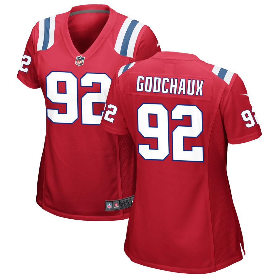 Davon Godchaux Women's Nike Red New England Patriots Alternate Custom Jersey