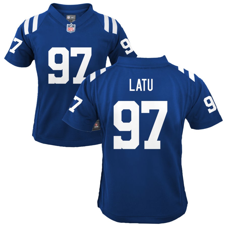 Laiatu Latu Youth Nike Indianapolis Colts Royal Custom Game Jersey