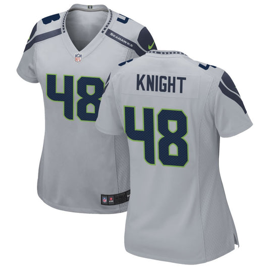 Tyrice Knight Women's Nike Gray Seattle Seahawks Alternate Custom Game Jersey