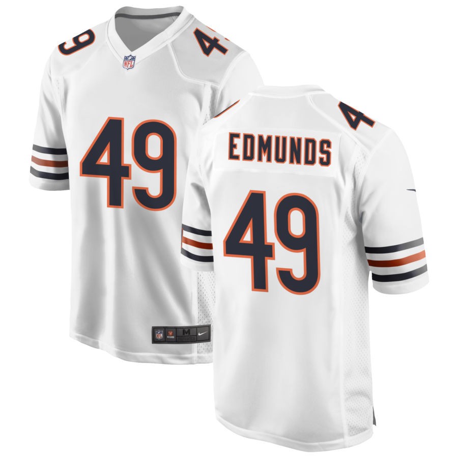 Tremaine Edmunds Men's Nike White Chicago Bears Custom Game Jersey