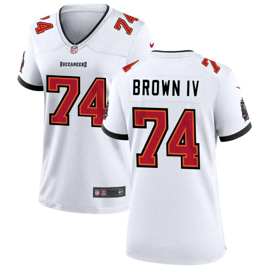 Earnest Brown IV Women's Nike Tampa Bay Buccaneers White Custom Game Jersey