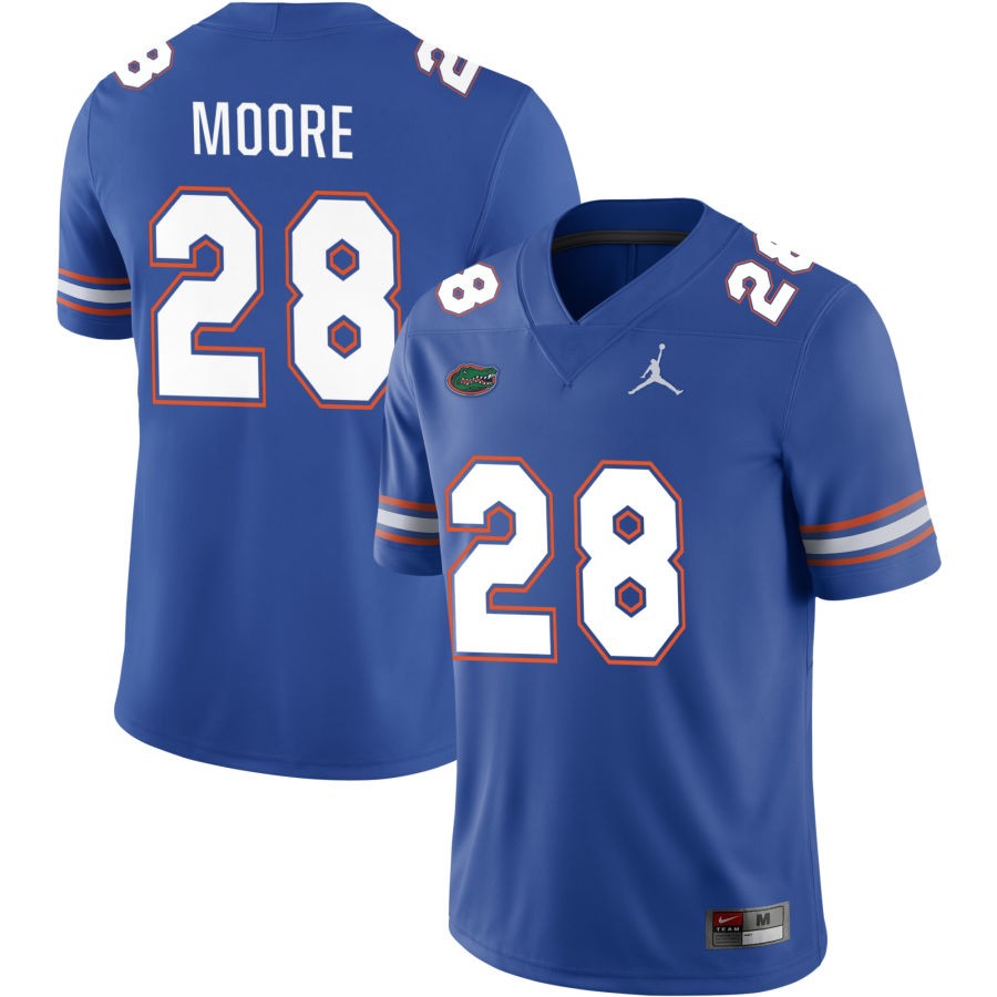 Devin Moore Men's Jordan Brand Royal Florida Gators Pick-A-Player NIL Replica Football Jersey