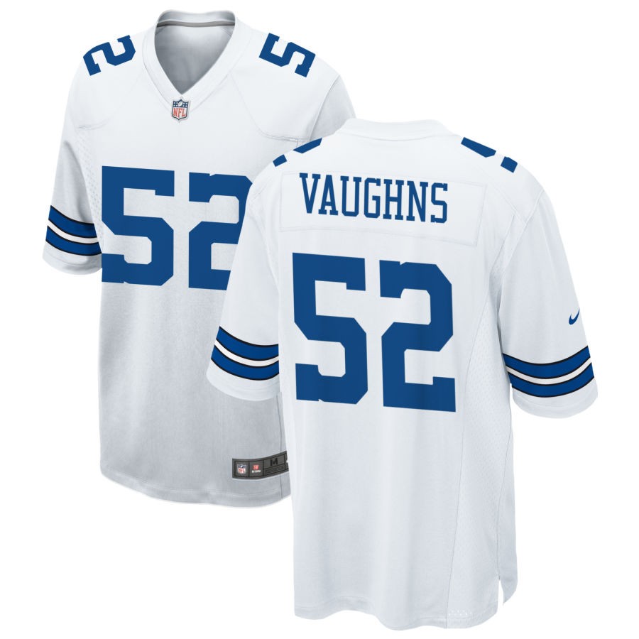 Byron Vaughns Men's Nike White Dallas Cowboys Custom Game Jersey