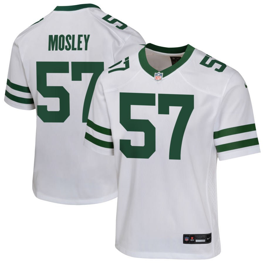 C.J. Mosley Youth Nike  Legacy White New York Jets Custom Game Jersey