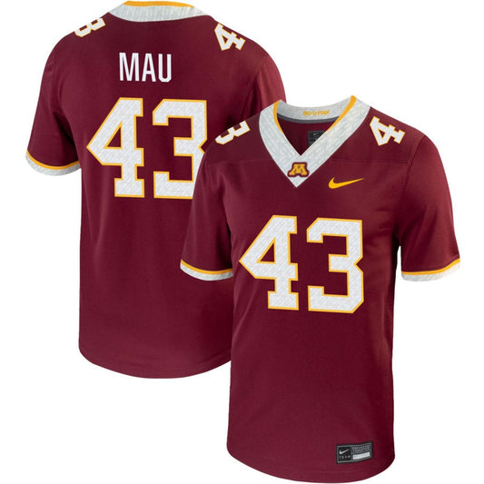 Eli Mau Men's Nike Maroon Minnesota Golden Gophers Pick-A-Player NIL Replica Football Jersey