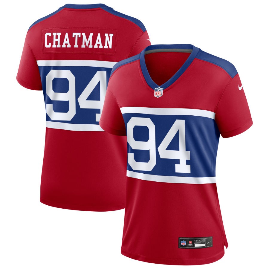 Elijah Chatman Women's Nike  Century Red New York Giants Alternate Game Custom Jersey