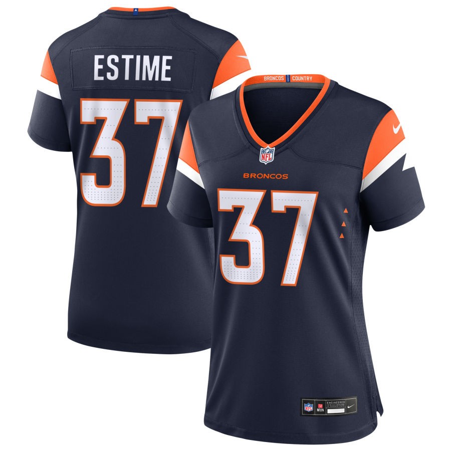 Audric Estime Women's Nike  Navy Denver Broncos Alternate Custom Game Jersey