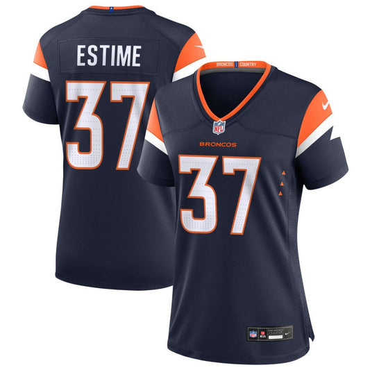 Audric Estime Women's Nike  Navy Denver Broncos Alternate Custom Game Jersey