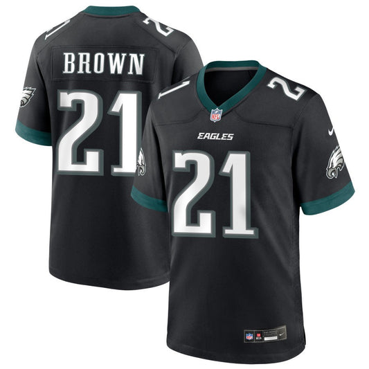 Sydney Brown Men's Nike Black Philadelphia Eagles Alternate Custom Game Jersey