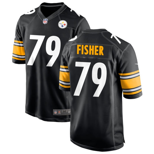 Joey Fisher Men's Nike Black Pittsburgh Steelers Custom Game Jersey