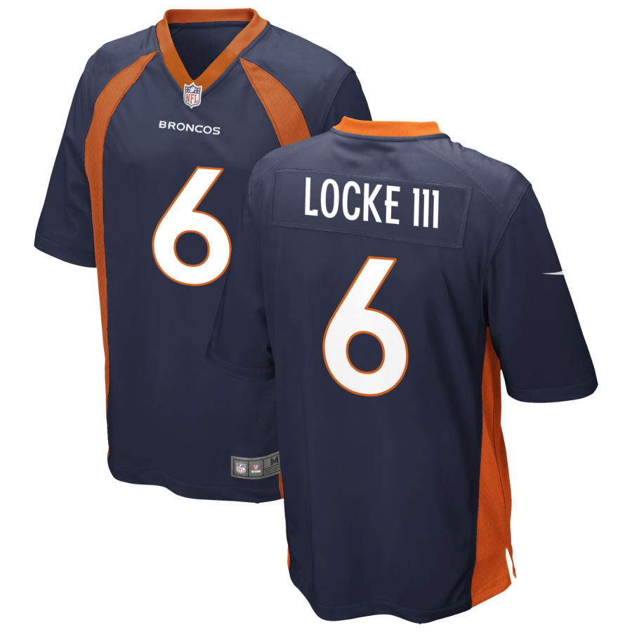 P.J. Locke III Youth Nike Navy Denver Broncos Game Custom Jersey