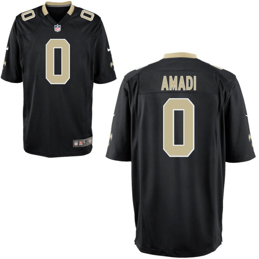 Ugo Amadi Youth Nike Black New Orleans Saints Custom Game Jersey