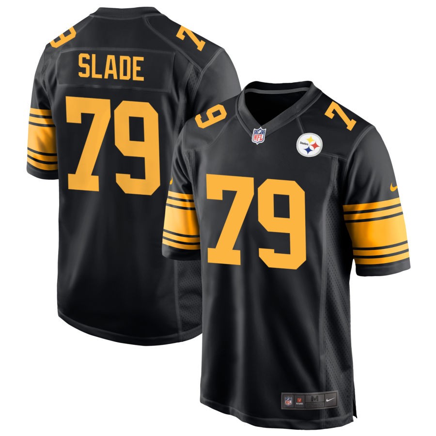 Jacob Slade Men's Nike  Black Pittsburgh Steelers Alternate Custom Game Jersey