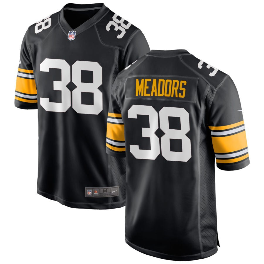 Nathan Meadors Men's Nike Black Pittsburgh Steelers Alternate Custom Game Jersey