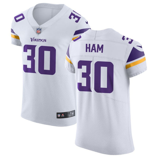 C.J. Ham Men's Nike White Minnesota Vikings Vapor Untouchable Elite Custom Jersey