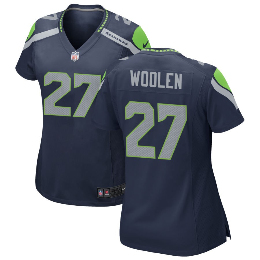 Riq Woolen Women's Nike College Navy Seattle Seahawks Custom Game Jersey