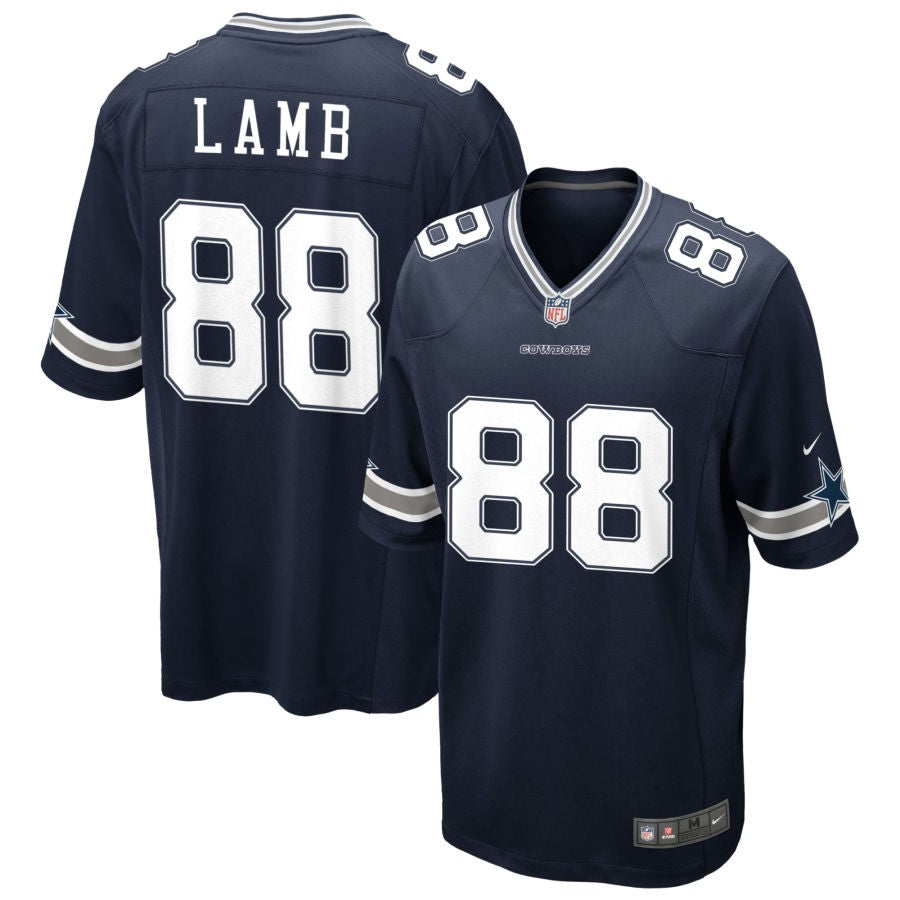 CeeDee Lamb Men's Nike Navy Dallas Cowboys Custom Game Jersey