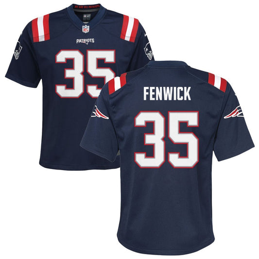 Deshaun Fenwick Youth Nike Navy New England Patriots Custom Game Jersey