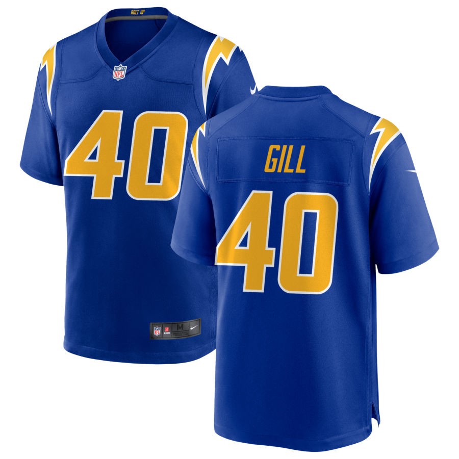 Jaelen Gill Men's Nike Royal Los Angeles Chargers Alternate Custom Game Jersey