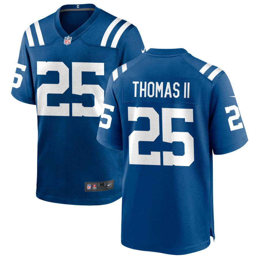 Rodney Thomas II Men's Nike Indianapolis Colts Royal Custom Game Jersey