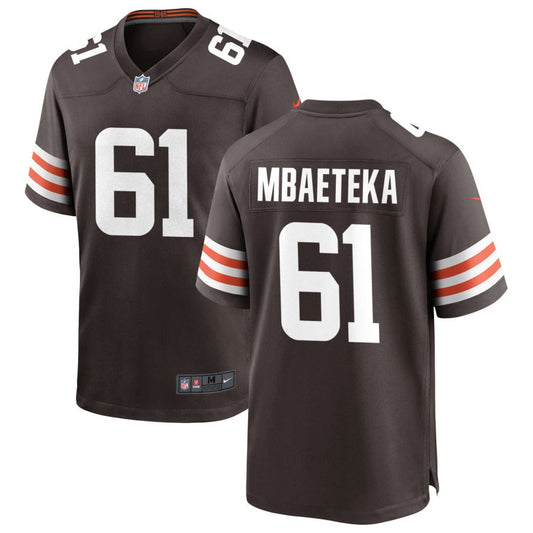 Roy Mbaeteka Men's Nike Cleveland Browns Brown Custom Game Jersey