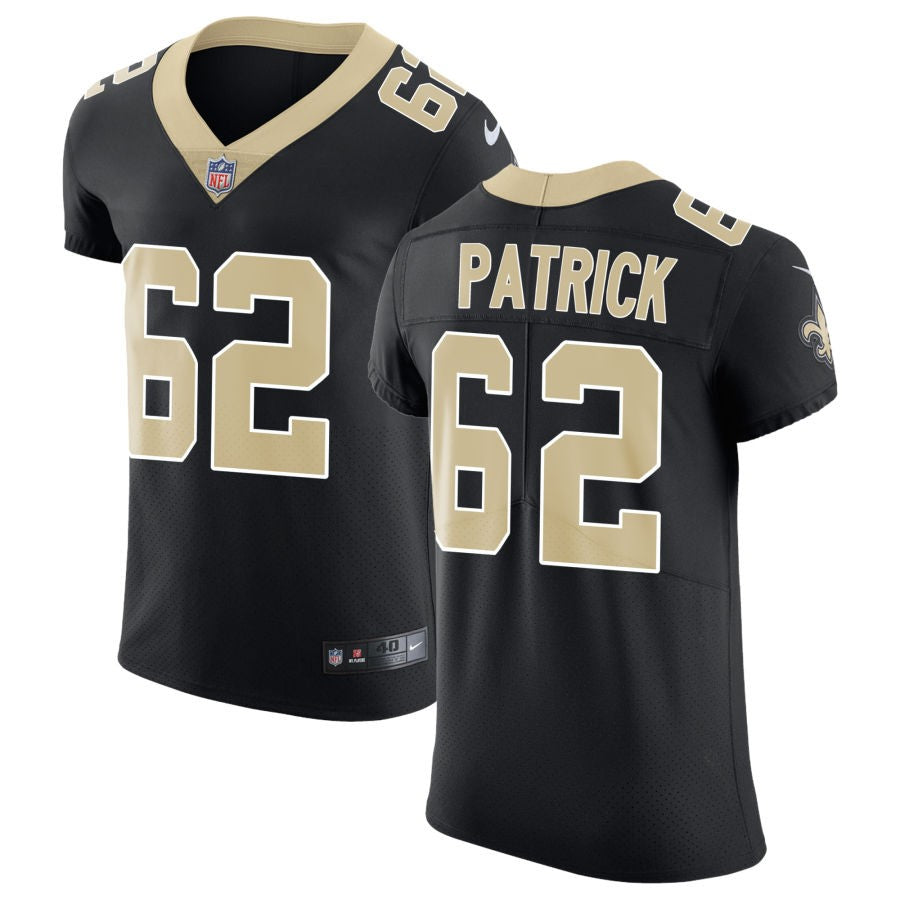 Lucas Patrick Men's Nike Black New Orleans Saints Vapor Untouchable Custom Elite Jersey