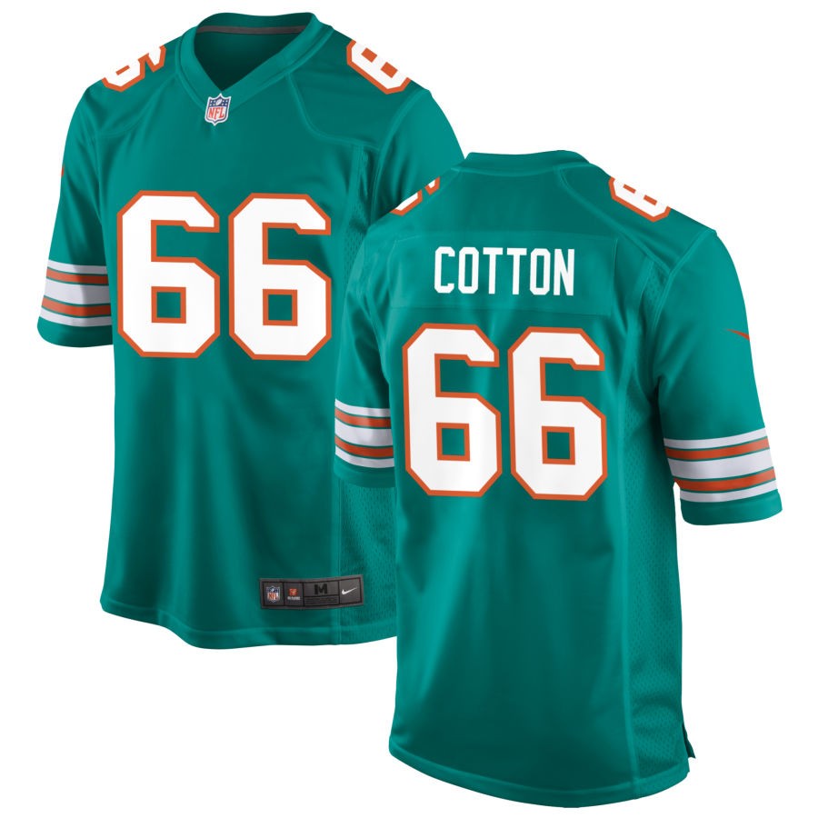 Lester Cotton Men's Nike Aqua Miami Dolphins Alternate Custom Game Jersey