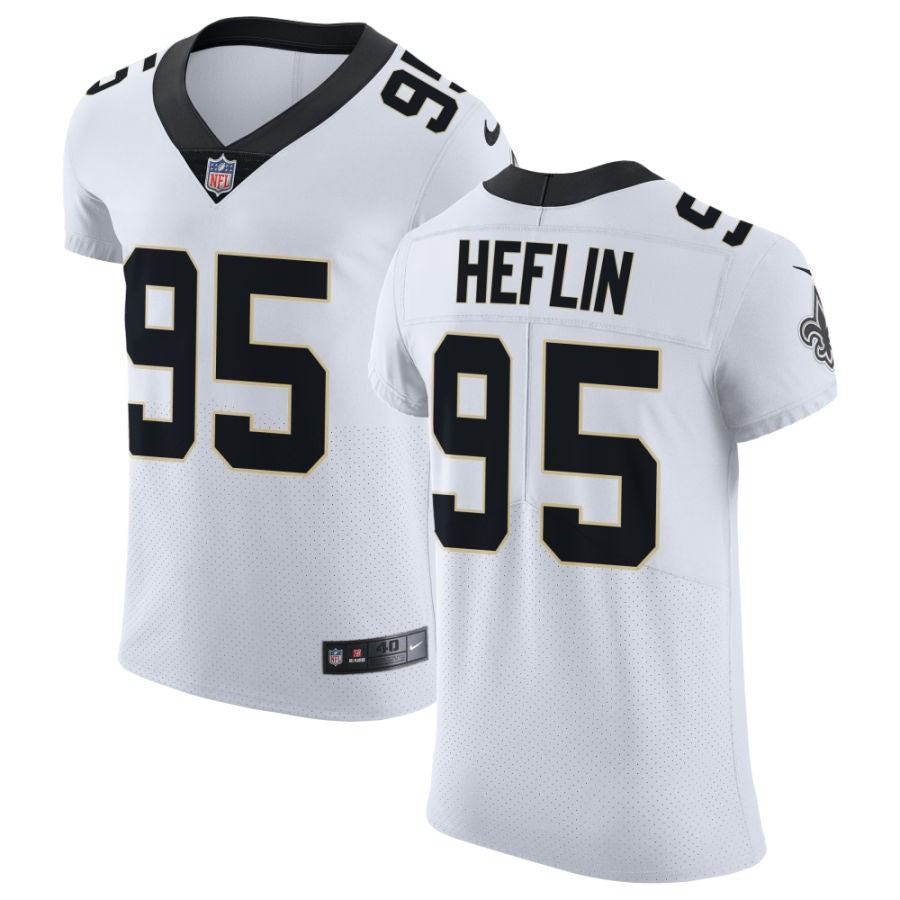 Jack Heflin Men's Nike White New Orleans Saints Vapor Untouchable Elite Custom Jersey