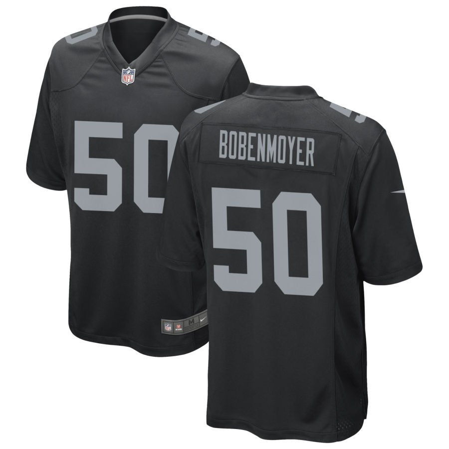 Jacob Bobenmoyer Men's Nike Black Las Vegas Raiders Custom Game Jersey