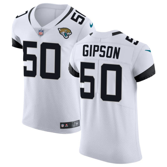 Trevis Gipson Men's Nike White Jacksonville Jaguars Vapor Untouchable Elite Custom Jersey