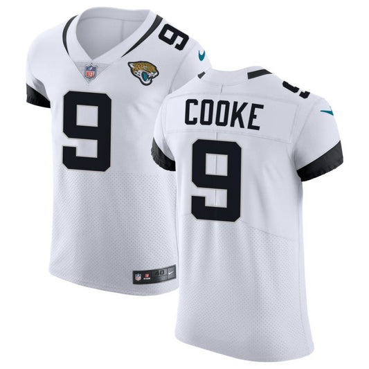 Logan Cooke Men's Nike White Jacksonville Jaguars Vapor Untouchable Elite Custom Jersey