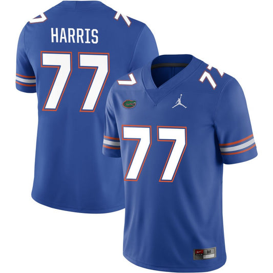 Knijeah Harris Men's Jordan Brand Royal Florida Gators Pick-A-Player NIL Replica Football Jersey