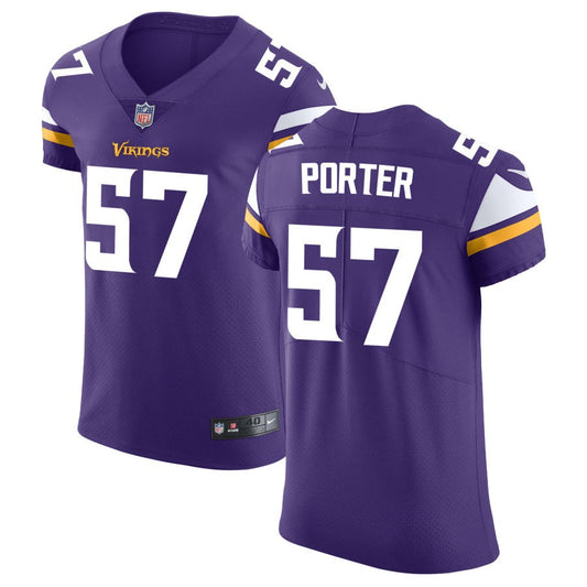 Owen Porter Men's Nike Purple Minnesota Vikings Vapor Untouchable Custom Elite Jersey