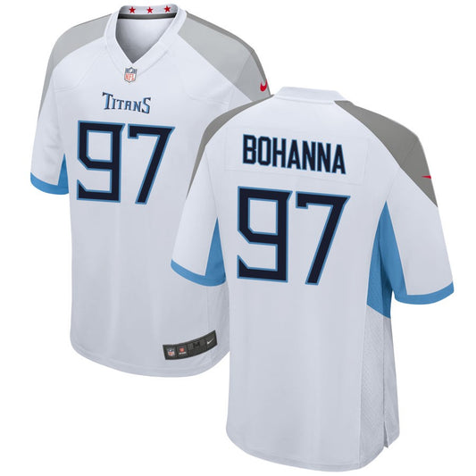 Quinton Bohanna Men's Nike White Tennessee Titans Custom Game Jersey