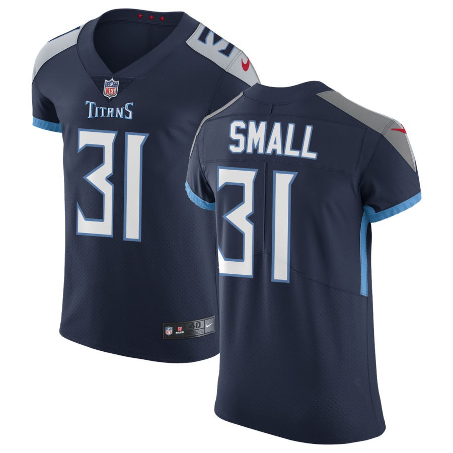 Jabari Small Men's Nike Navy Tennessee Titans Vapor Untouchable Custom Elite Jersey