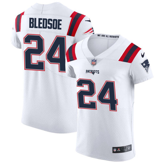 Joshua Bledsoe Men's Nike White New England Patriots Vapor Elite Custom Jersey