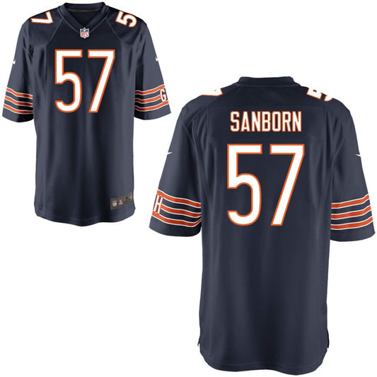 Jack Sanborn Youth Nike Navy Chicago Bears Custom Game Jersey