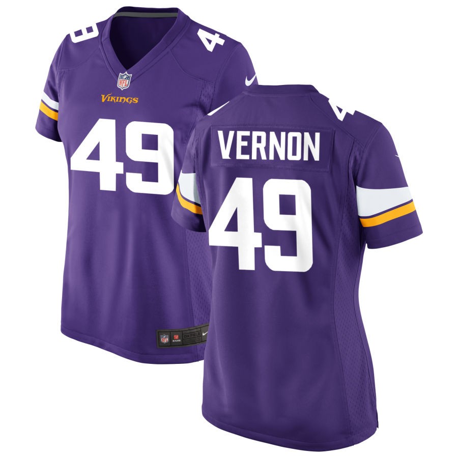 Seth Vernon Women's Nike Purple Minnesota Vikings Custom Game Jersey