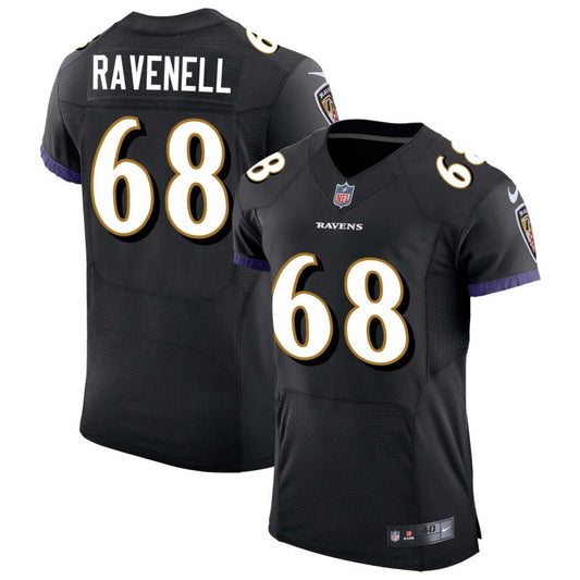 C.J. Ravenell Men's Nike Black Baltimore Ravens Speed Machine Elite Custom Jersey