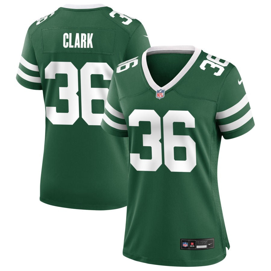 Chuck Clark Women's Nike  Legacy Green New York Jets Custom Game Jersey