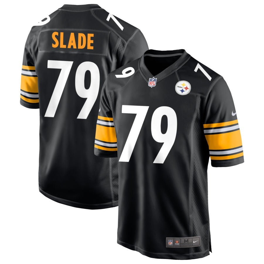 Jacob Slade Men's Nike Black Pittsburgh Steelers Game Custom Player Jersey