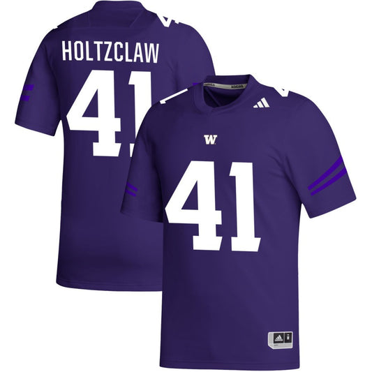 Lance Holtzclaw Men's adidas  Purple Washington Huskies Pick-A-Player NIL Replica Football Jersey