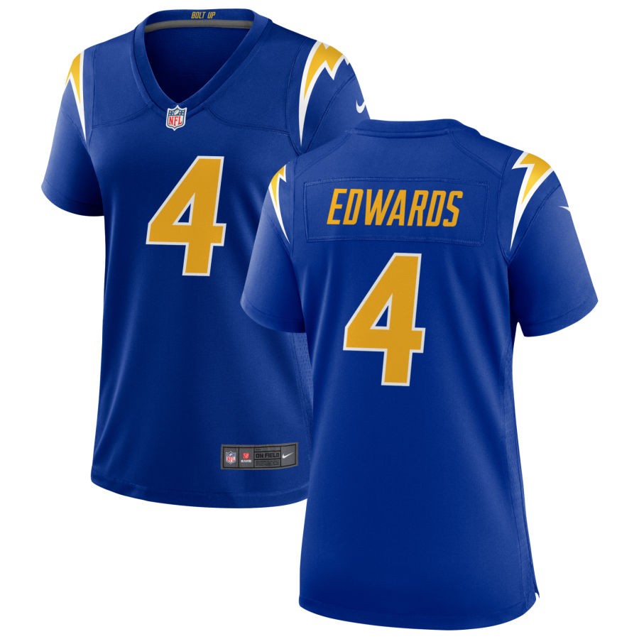 Gus Edwards Women's Nike Royal Los Angeles Chargers Alternate Custom Game Jersey