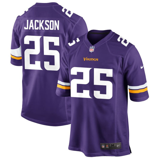 Theo Jackson Men's Nike Purple Minnesota Vikings Custom Game Jersey