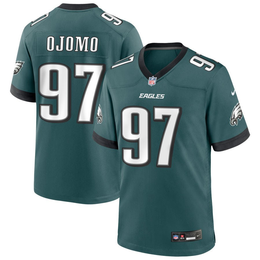 Moro Ojomo Men's Nike Midnight Green Philadelphia Eagles Custom Game Jersey