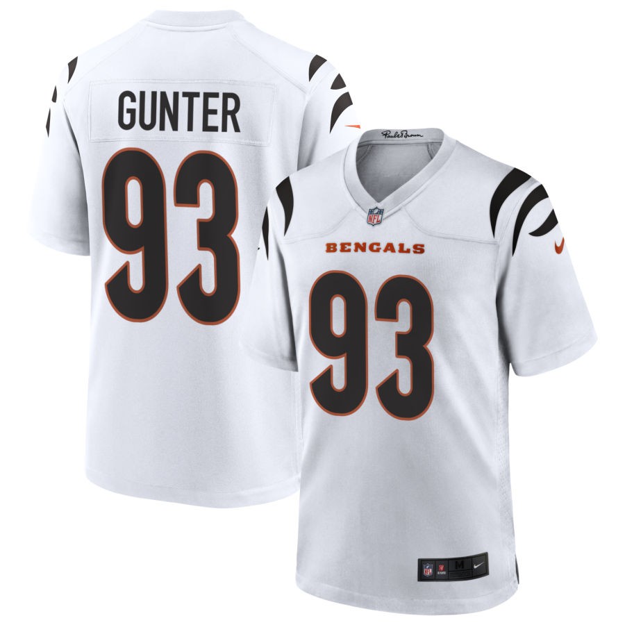 Jeff Gunter Men's Nike White Cincinnati Bengals Game Custom Jersey